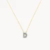 New Diamond Letter D Necklace in 10k Gold Bridal Gifts | Letter Jewellery