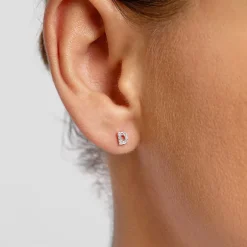 Sale Diamond Letter D Single Stud Earring in Silver Bridal Gifts | Letter Jewellery