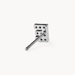 Fashion Diamond Letter E Single Stud Earring in Silver Bridal Gifts | Letter Jewellery