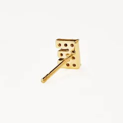 Sale Diamond Letter E Single Stud Earring in 10k Gold Bridal Gifts | Letter Jewellery