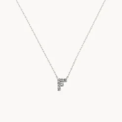 Hot Diamond Letter F Necklace in Silver Bridal Gifts | Letter Jewellery