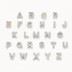 Clearance Diamond Letter F Necklace in 10k Gold Bridal Gifts | Letter Jewellery