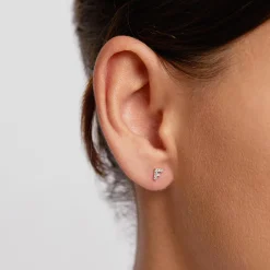Hot Diamond Letter F Single Stud Earring in 10k Gold Bridal Gifts | Letter Jewellery