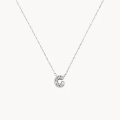Sale Diamond Letter G Necklace in Silver Bridal Gifts | Letter Jewellery