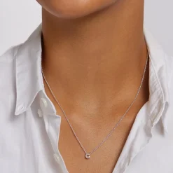 Sale Diamond Letter G Necklace in Silver Bridal Gifts | Letter Jewellery