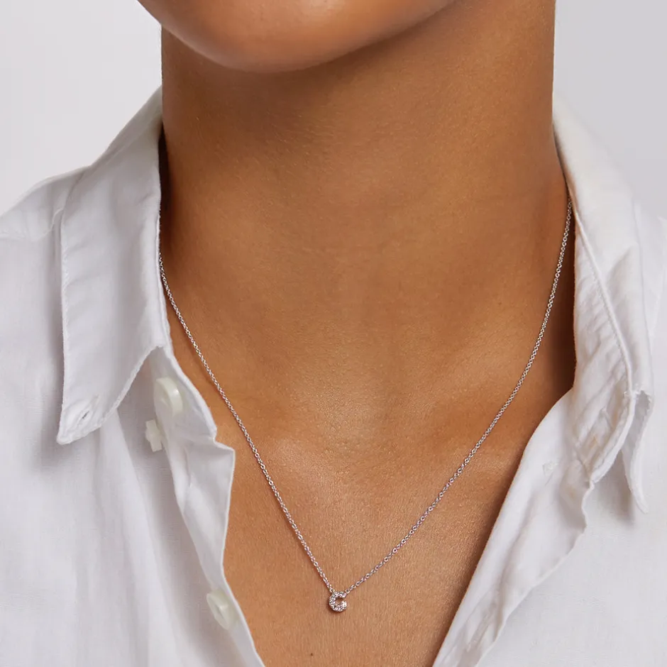 Sale Diamond Letter G Necklace in Silver Bridal Gifts | Letter Jewellery