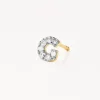 Sale Diamond Letter G Single Stud Earring in 10k Gold Bridal Gifts | Letter Jewellery