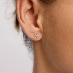 Hot Diamond Letter H Single Stud Earring in 10k Gold Letter Jewellery | Natural Diamonds