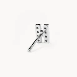 New Diamond Letter H Single Stud Earring in Silver Letter Jewellery | Natural Diamonds