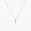 Best Diamond Letter I Necklace in Silver Letter Jewellery | Natural Diamonds