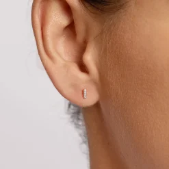 Fashion Diamond Letter I Single Stud Earring in Silver Letter Jewellery | Natural Diamonds