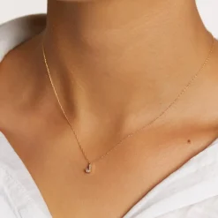 Hot Diamond Letter J Necklace in 10k Gold Letter Jewellery | Natural Diamonds