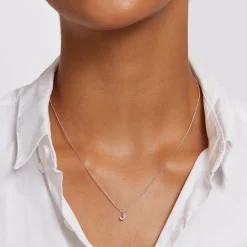 Sale Diamond Letter J Necklace in Silver Letter Jewellery | Natural Diamonds