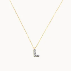 Discount Diamond Letter L Necklace in 10k Gold Best Friend Gifts | Letter Jewellery