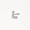 Hot Diamond Letter L Single Stud Earring in Silver Letter Jewellery | Natural Diamonds