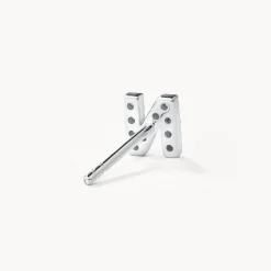 Outlet Diamond Letter N Single Stud Earring in Silver Letter Jewellery | Natural Diamonds