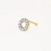 Online Diamond Letter O Single Stud Earring in 10k Gold Letter Jewellery | Natural Diamonds