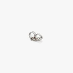Fashion Diamond Letter O Single Stud Earring in Silver Letter Jewellery | Natural Diamonds