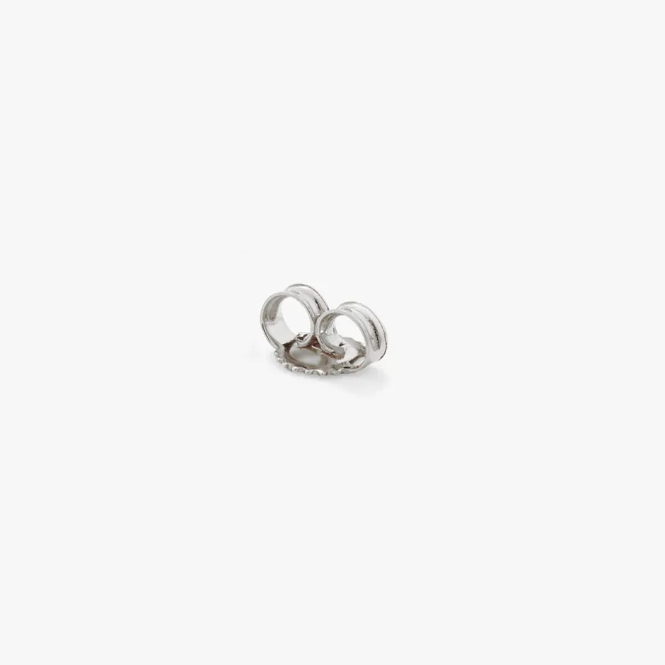 Fashion Diamond Letter O Single Stud Earring in Silver Letter Jewellery | Natural Diamonds