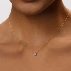 Online Diamond Letter Q Necklace in 10k Gold Letter Jewellery | Natural Diamonds