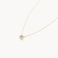 Online Diamond Letter Q Necklace in 10k Gold Letter Jewellery | Natural Diamonds