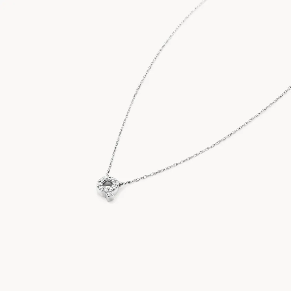 Hot Diamond Letter Q Necklace in Silver Letter Jewellery | Natural Diamonds