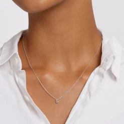 Best Diamond Letter S Necklace in Silver Letter Jewellery | Natural Diamonds