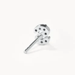 Fashion Diamond Letter S Single Stud Earring in Silver Letter Jewellery | Natural Diamonds
