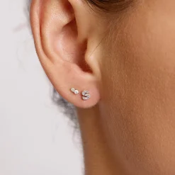 Best Diamond Letter S Single Stud Earring in 10k Gold Letter Jewellery | Natural Diamonds