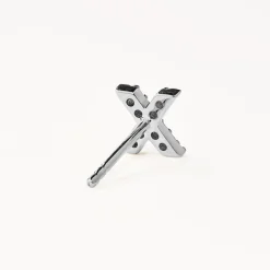 New Diamond Letter X Single Stud Earring in Silver Letter Jewellery | Natural Diamonds