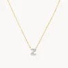 Online Diamond Letter Z Necklace in 10k Gold Letter Jewellery | Natural Diamonds