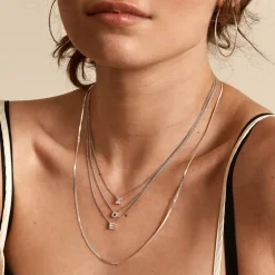 Hot Diamond Letter Z Necklace in Silver Letter Jewellery | Natural Diamonds