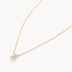 Online Diamond Letter Z Necklace in 10k Gold Letter Jewellery | Natural Diamonds