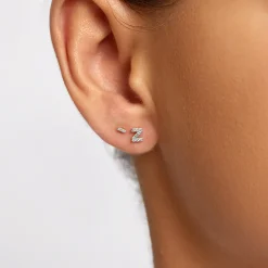 Hot Diamond Letter Z Single Stud Earring in 10k Gold Letter Jewellery | Natural Diamonds