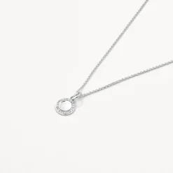 New Diamond Mini Disc Necklace in Silver Bridal Gifts | Family Gifts