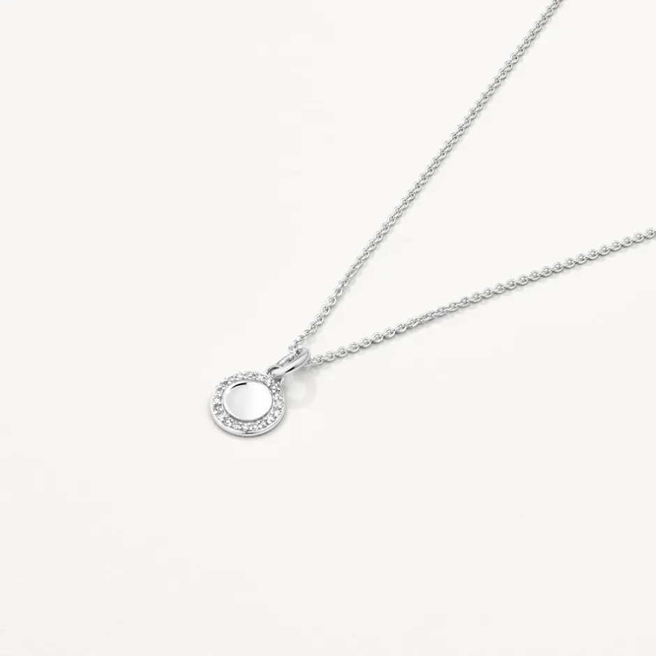 New Diamond Mini Disc Necklace in Silver Bridal Gifts | Family Gifts