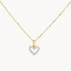 Fashion Diamond Open Heart Necklace in 10k Gold Gifts For Her | Symbolic Jewellery