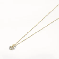 Fashion Diamond Open Heart Necklace in 10k Gold Gifts For Her | Symbolic Jewellery