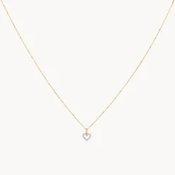 Fashion Diamond Open Heart Necklace in 10k Gold Gifts For Her | Symbolic Jewellery