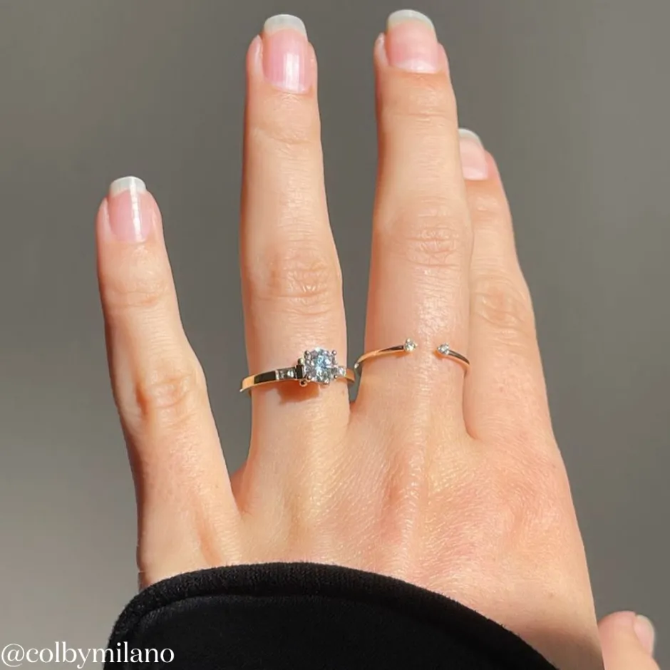 Outlet Diamond Open Stacker Ring in 10k Gold Bridal Gifts | Under $300