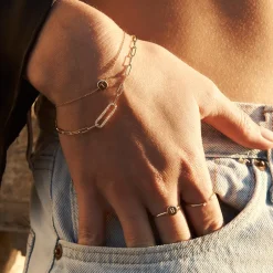 Discount Diamond Paperclip Chain Bracelet in 10k Gold Best Selling Gifts | Gifts For Her
