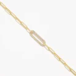 Clearance Diamond Paperclip Chain Necklace in 10k Gold Best Selling Gifts | Gifts For Her