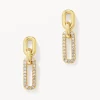 Best Diamond Paperclip Drop Earrings in 10k Gold Natural Diamonds | 10k Gold