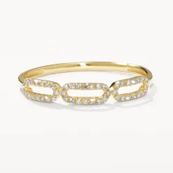 Online Diamond Paperclip Ring in 10k Gold Best Selling Gifts | Under $500