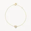 Hot Diamond Pave Heart Bracelet in 10k Gold Best Selling Gifts | Gifts For Her