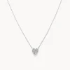 Fashion Diamond Pave Heart Necklace in Silver Best Selling Gifts | Gifts For Her