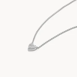 Fashion Diamond Pave Heart Necklace in Silver Best Selling Gifts | Gifts For Her