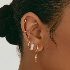 Hot Diamond Pave Huggie Earrings in 10k Gold Best Selling Gifts | Gifts For Her