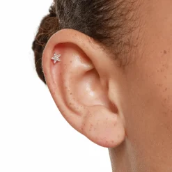 Discount Diamond Star Helix Single Stud Earring in 10k Gold Symbolic Jewellery | Natural Diamonds