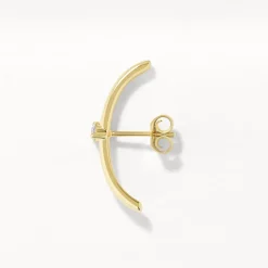 Online Diamond Suspender Bar Single Earring in 10k Gold Natural Diamonds | 10k Gold